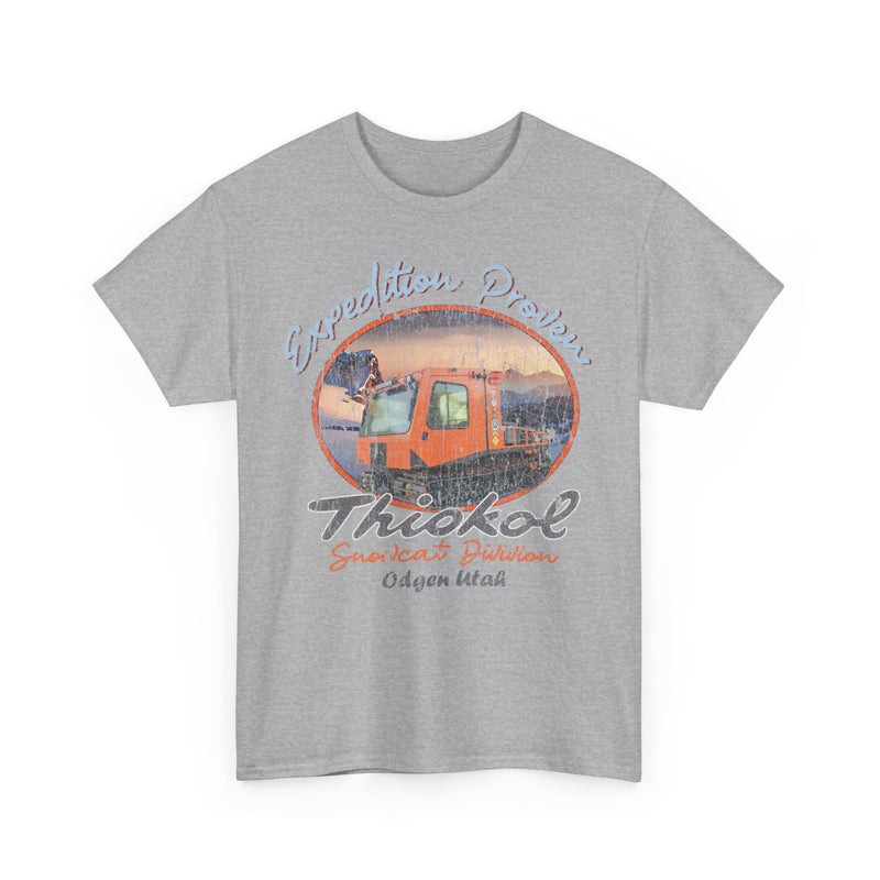 Load image into Gallery viewer, Thiokol Snowcat Division 1929 Ogden Utah Expedition Proven Snowmobile T-shirt