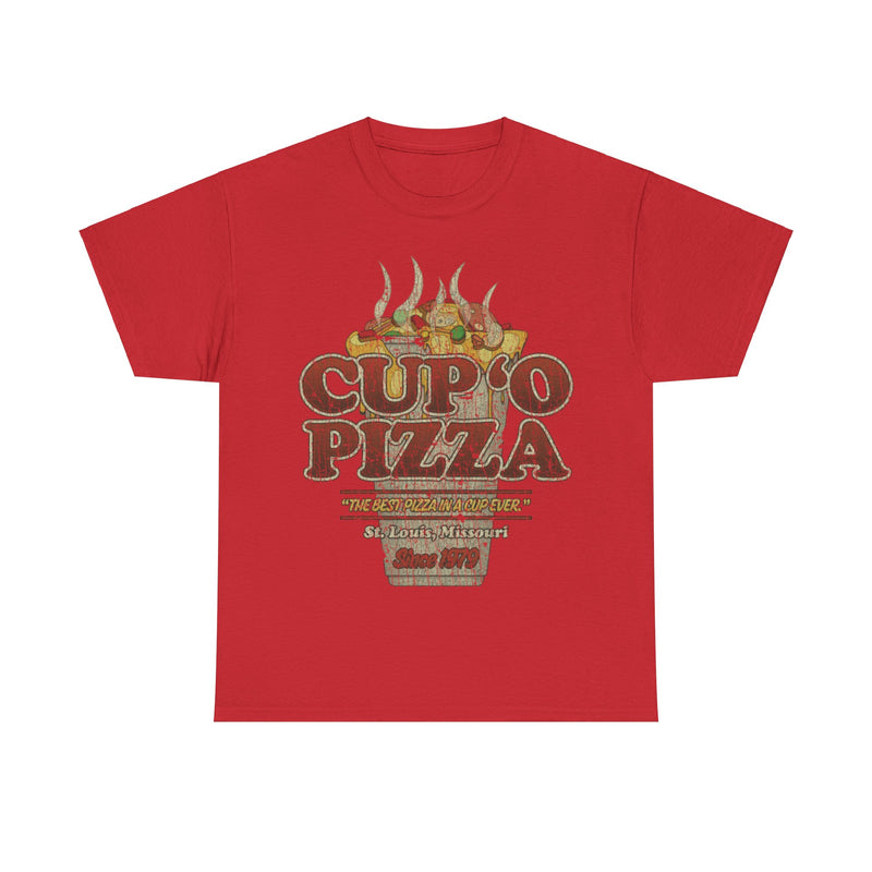 Load image into Gallery viewer, Cup O Pizza St Louis 1979 Restaurant Distressed Print T-shirt