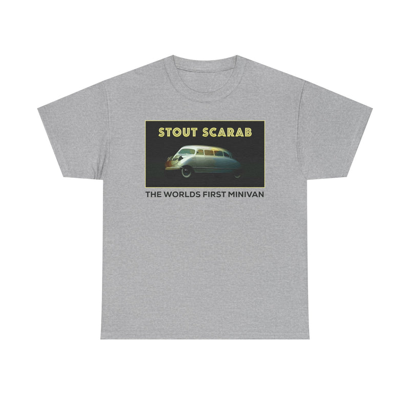 Load image into Gallery viewer, Stout Scarab The Worlds First Minivan Classic Automotive Logo T-shirt