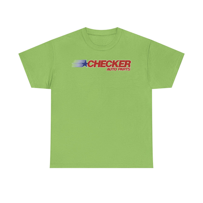 Load image into Gallery viewer, Checker Auto Parts Blue Star Red Logo Vintage T-Shirt