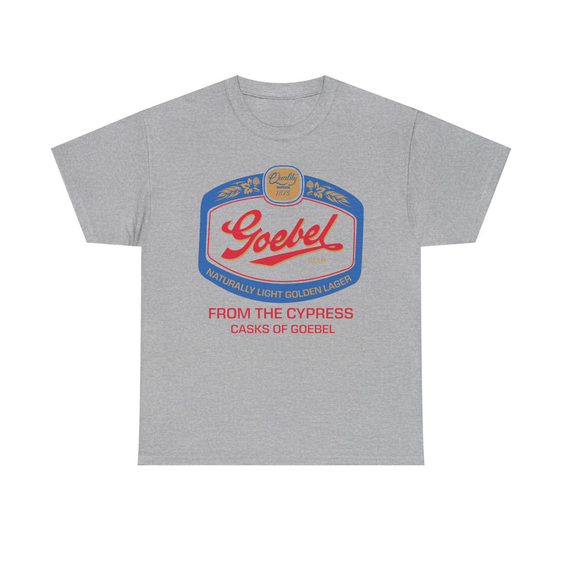 Load image into Gallery viewer, Goebel Beer Quality Since 1875 Logo Cypress Casks Detroit Michigan T-Shirt