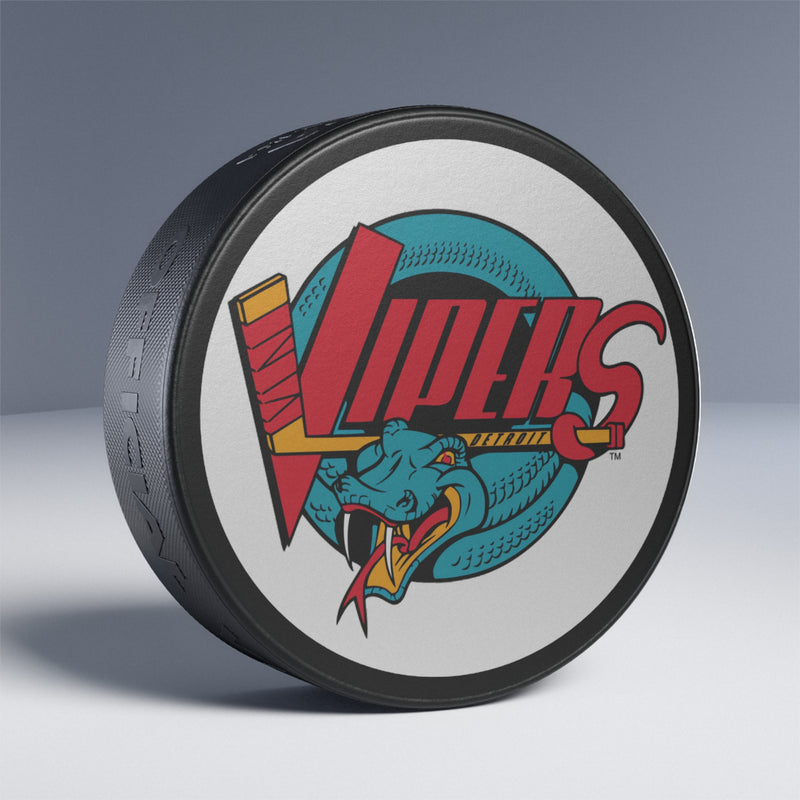 Load image into Gallery viewer, Detroit Vipers Logo Michigan Hockey Puck