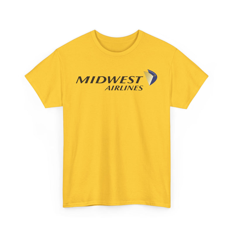 Load image into Gallery viewer, Midwest Airlines Classic Black Yellow Logo Aviation History Collectible T-shirt