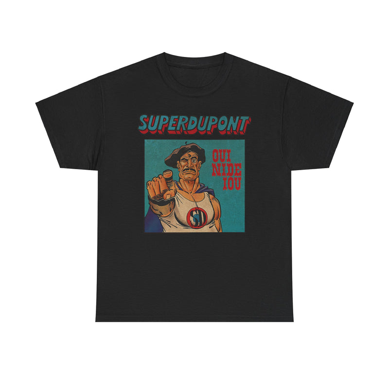 Load image into Gallery viewer, Superdupont 1972 France Superhero Comic Strip T-shirt