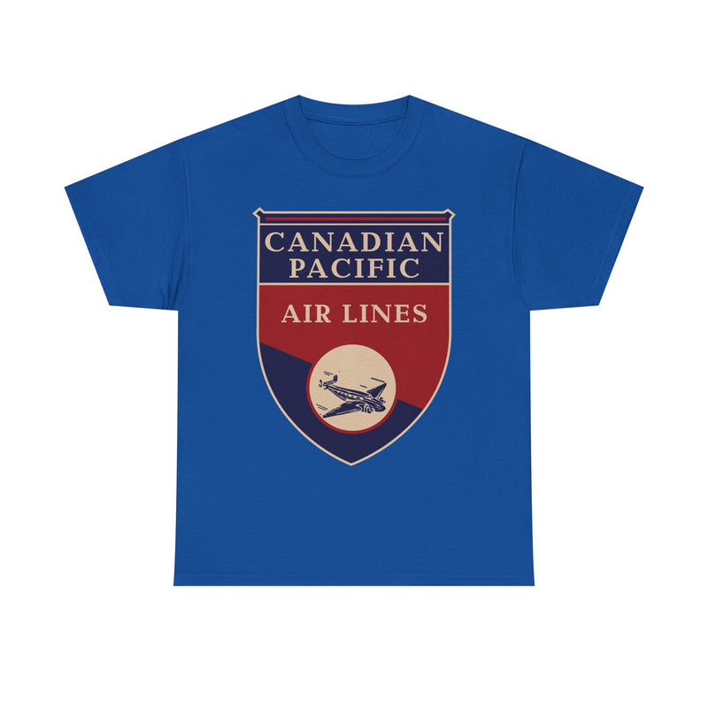 Load image into Gallery viewer, Canadian Pacific Airlines Blue Red Shield Vintage Aviation Collectible T-shirt