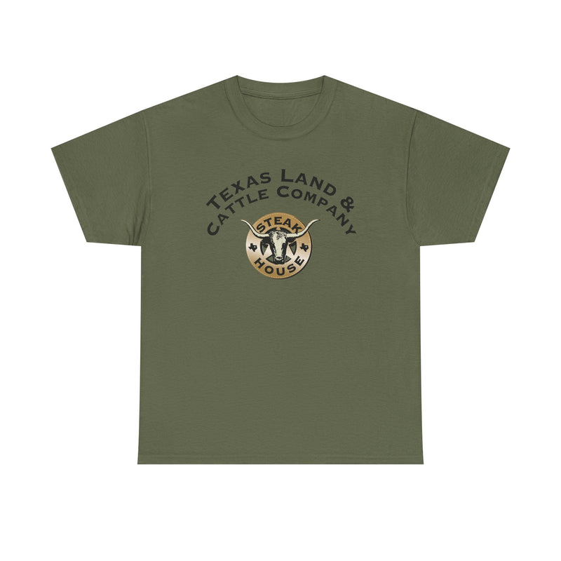 Load image into Gallery viewer, Texas Land and Cattle T-Shirt - Steakhouse Industry Defunct Logo Tee