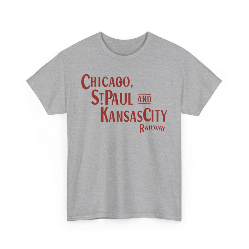 Load image into Gallery viewer, Chicago St Paul Kansas City Railway Railroad Logo Vintage T-Shirt