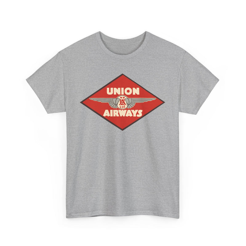 Load image into Gallery viewer, Union Airways NZ Red Diamond Winged Logo New Zealand Aviation T-shirt