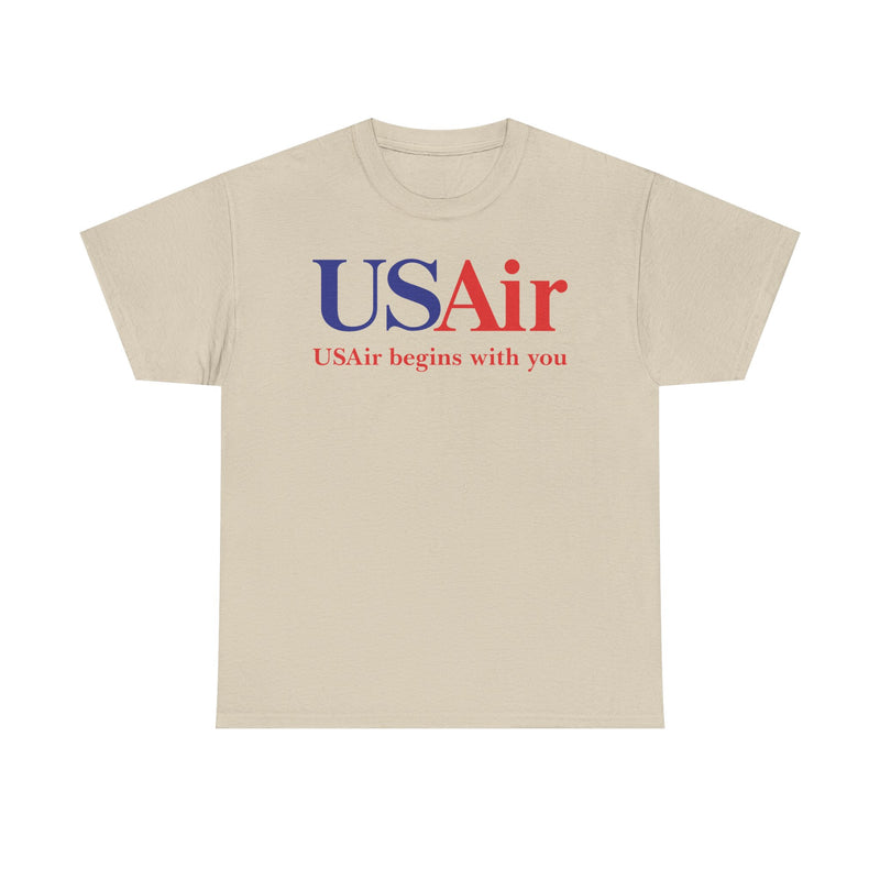 Load image into Gallery viewer, USAir Begins With You Classic American Airline Logo T-shirt