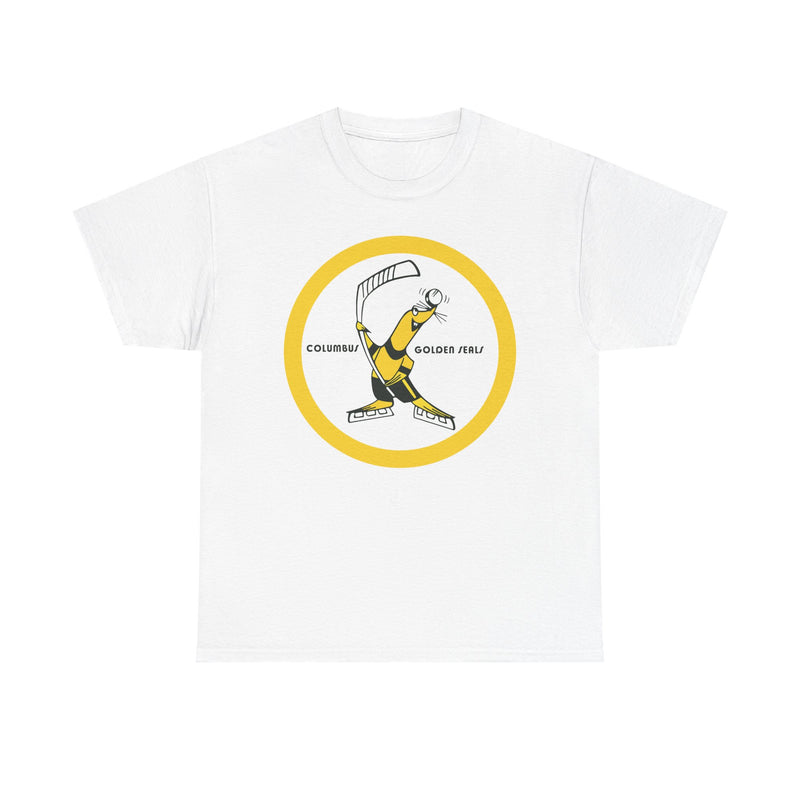 Load image into Gallery viewer, Columbus Golden Seals Hockey 1971-1973 Round Logo T-shirt
