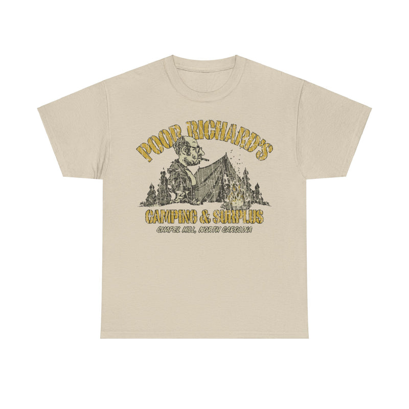 Load image into Gallery viewer, Poor Richards Camping Surplus 1968 Distressed Print T-shirt