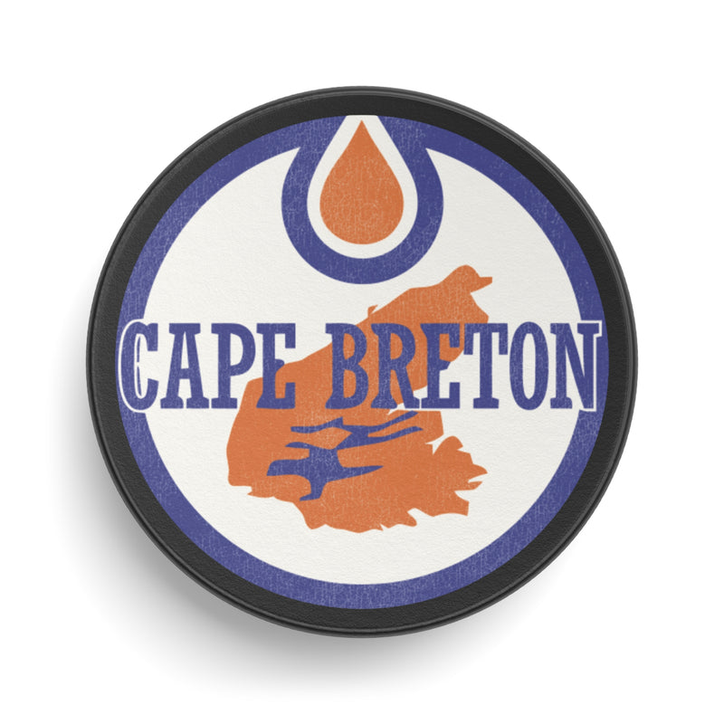 Load image into Gallery viewer, Cape Breton Oilers Nostalgic Logo Hockey Puck