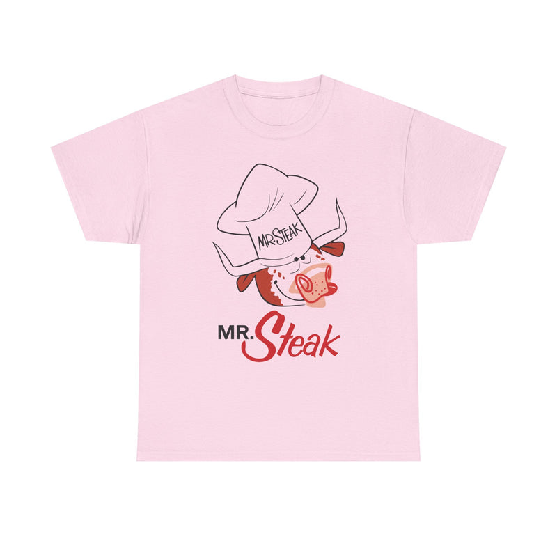 Load image into Gallery viewer, Mr. Steak T-Shirt - Steakhouse Restaurant Industry Defunct Logo Tee