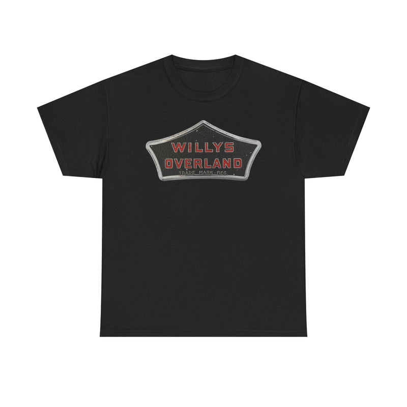Load image into Gallery viewer, Willys Overland Trade Mark Reg Vintage Automobile Logo Collectible T-shirt