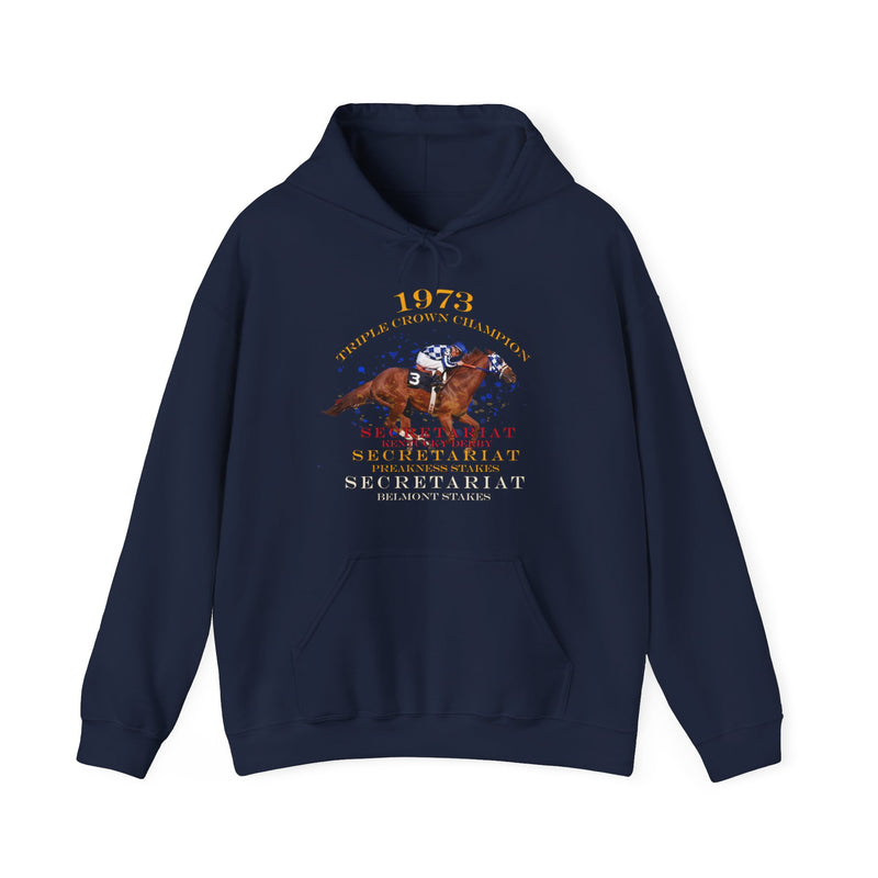 Load image into Gallery viewer, Triple Crown Champion Secretariat 1973 Nostalgic Pullover Hoody