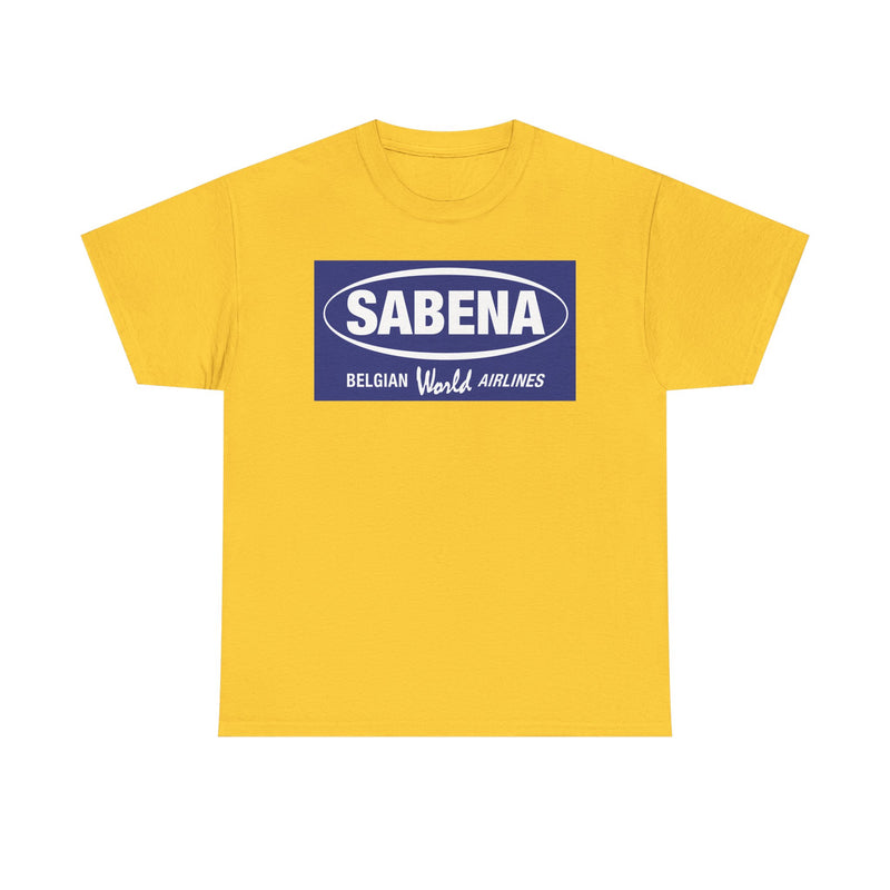 Load image into Gallery viewer, Sabena Belgian World Airlines Blue Oval Logo European Aviation T-shirt