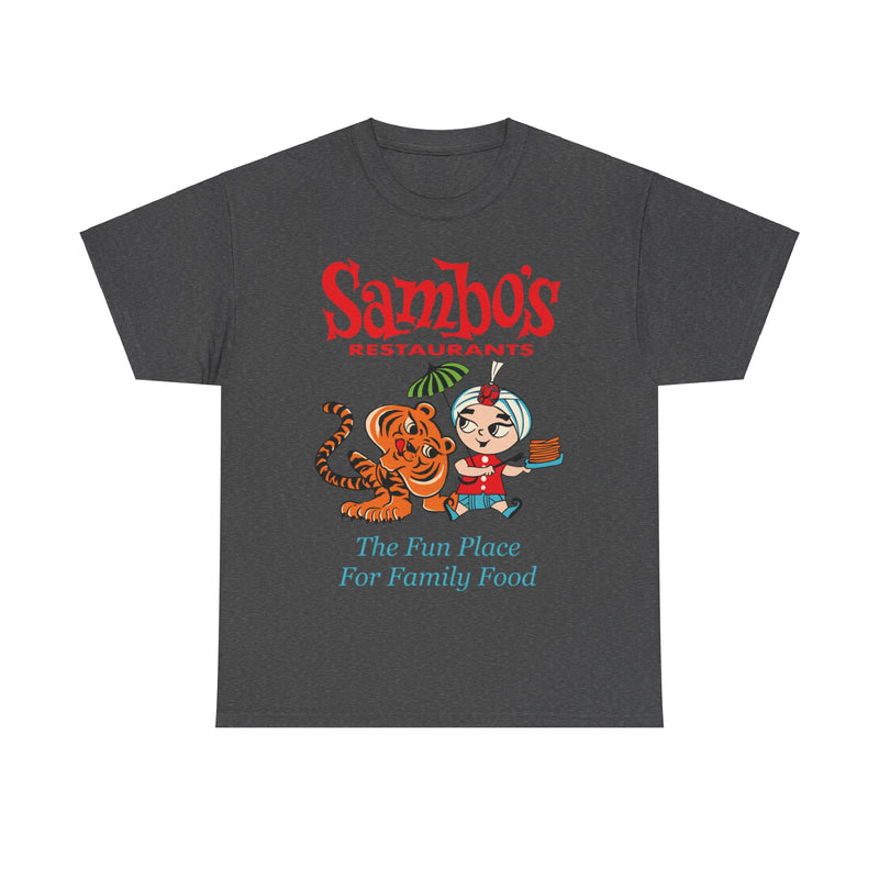 Load image into Gallery viewer, Sambos Fun Place for Family Food California Restaurant T-shirt