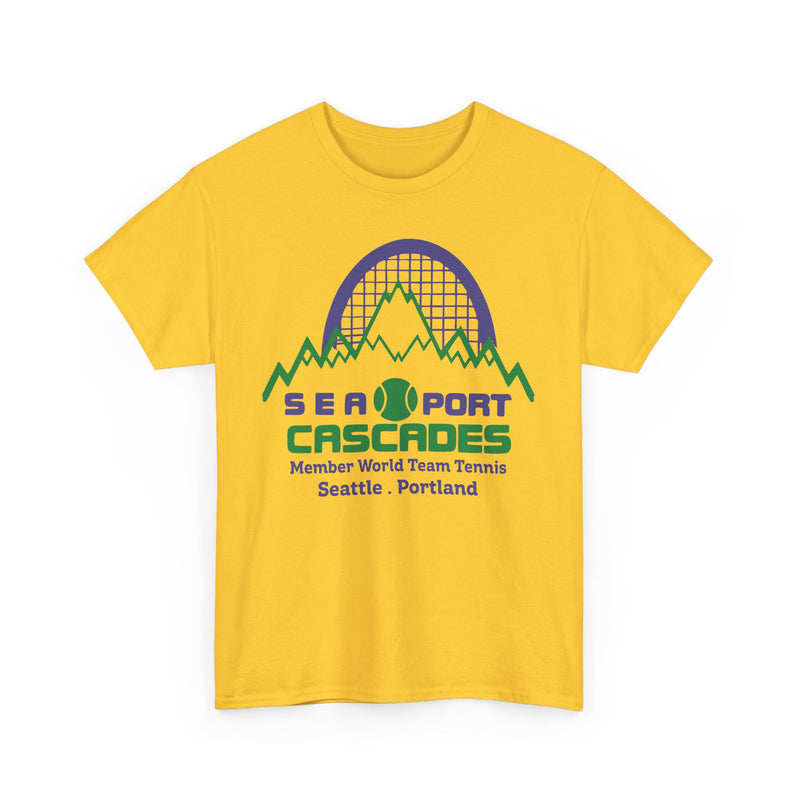 Load image into Gallery viewer, Sea-Port Cascades Washington Oregon World Team Tennis 1977 T-shirt