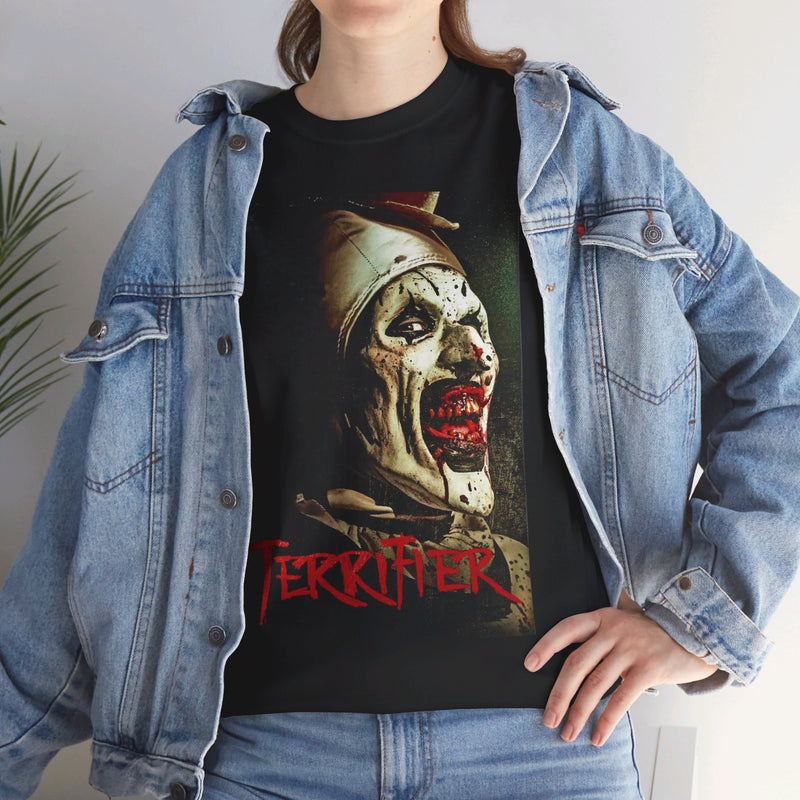 Load image into Gallery viewer, Terrifier Art the Clown Mask Horror Movie T-shirt
