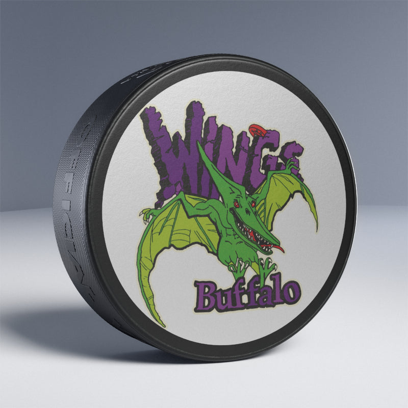 Load image into Gallery viewer, Buffalo Wings Roller Nostalgic Logo Hockey Puck