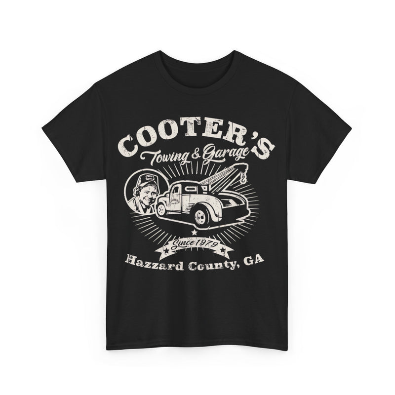 Load image into Gallery viewer, Cooters Towing Garage Dukes of Hazzard TV Show County T-shirt