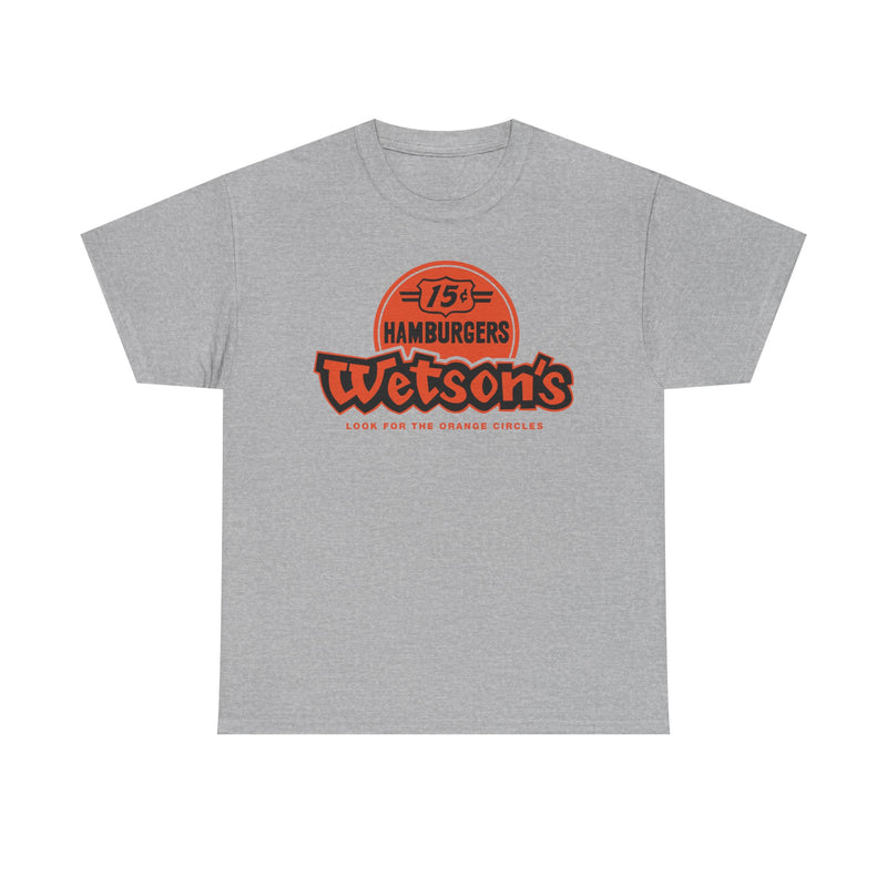 Load image into Gallery viewer, Wetson's 15¢ Hamburgers Orange Circles Vintage Logo Chain Restaurant T-Shirt