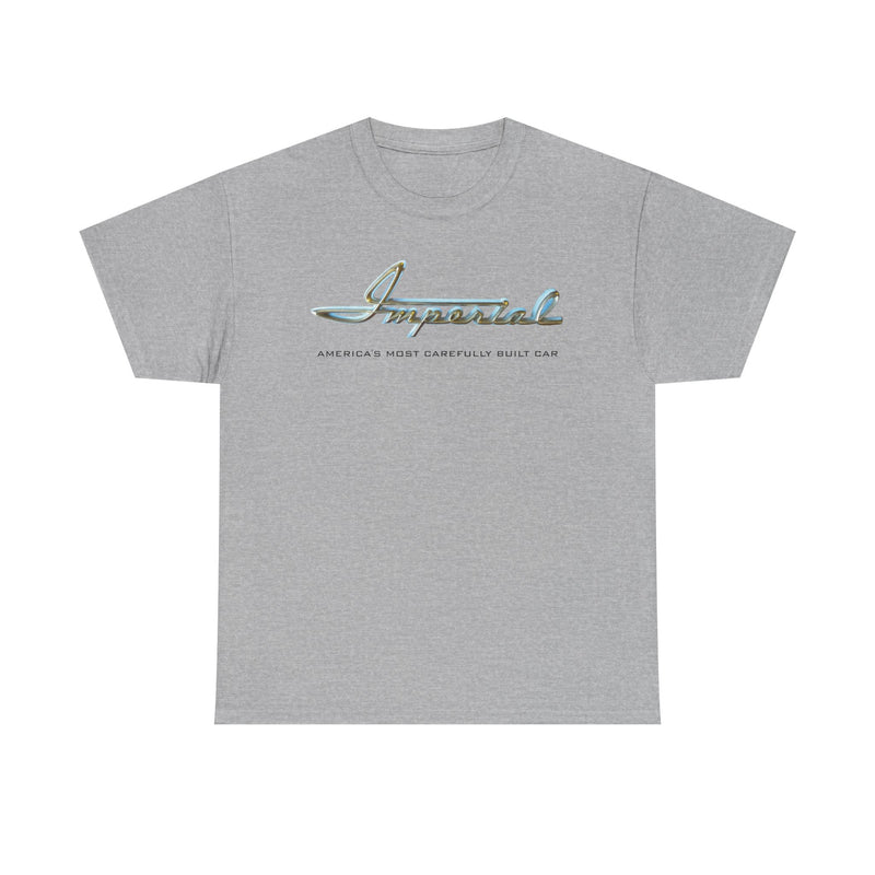 Load image into Gallery viewer, Imperial America's Most Carefully Built Car Chrome Script T-shirt