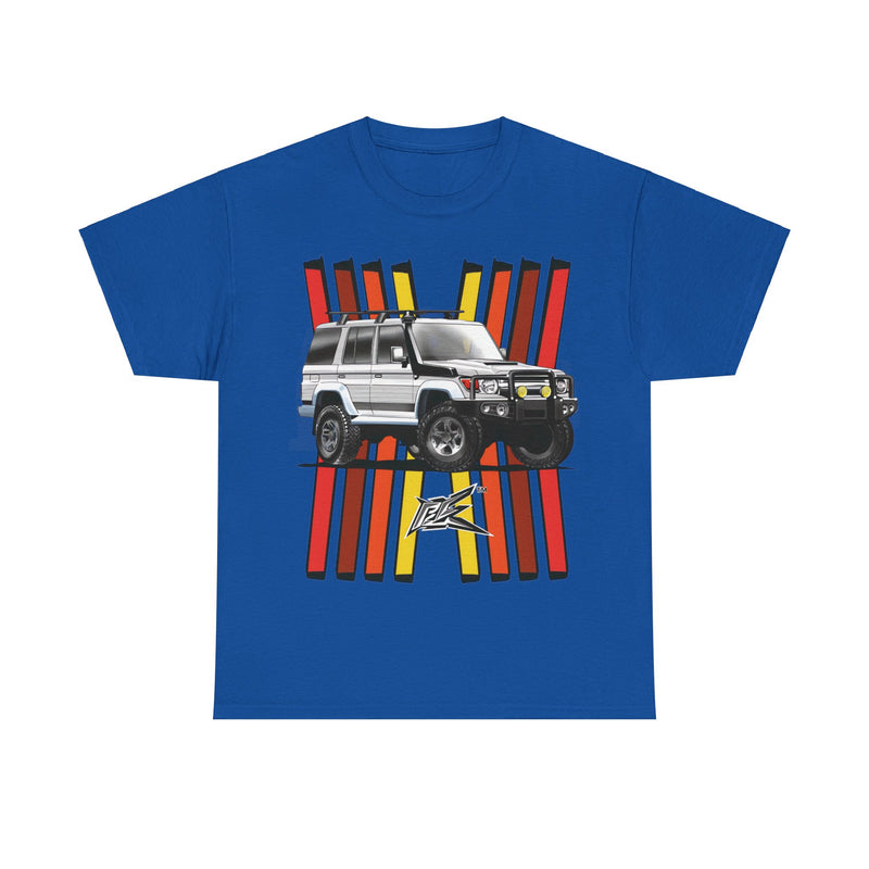 Load image into Gallery viewer, Toyota Land Cruiser LC76 Retro TRD Racing Banner Car T-shirt