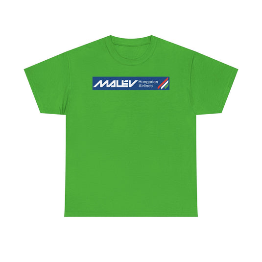 Malev Hungarian Airlines Vintage European Flag Carrier Aviation T-shirt
