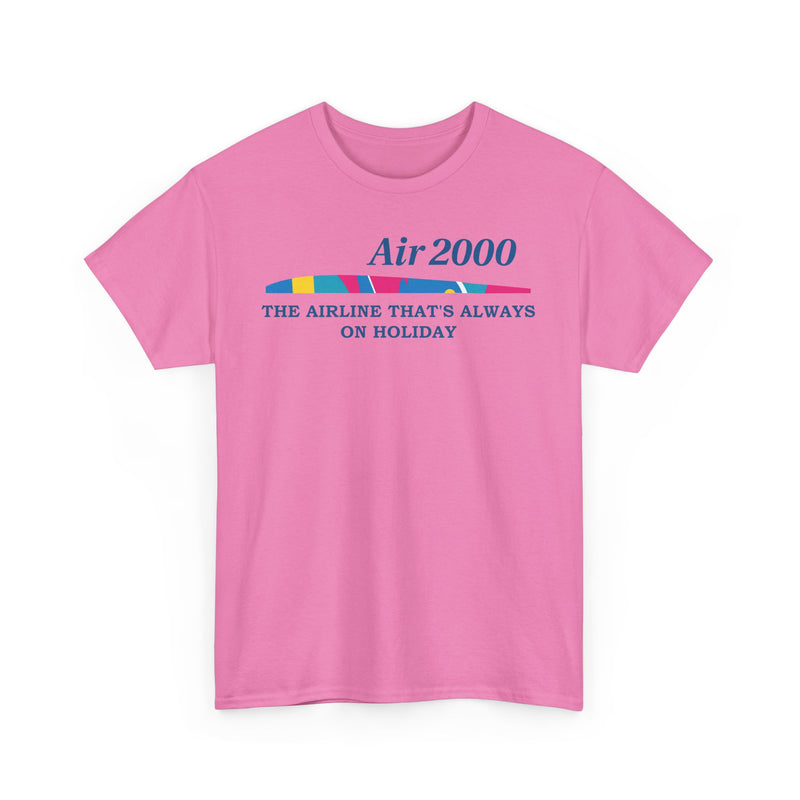 Load image into Gallery viewer, Air 2000 The Airline That's Always on Holiday Vintage Logo Aviation T-shirt