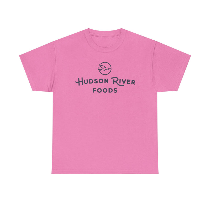 Load image into Gallery viewer, Hudson River Foods T-Shirt Defunct Food Company Bankrupt Logo Tee