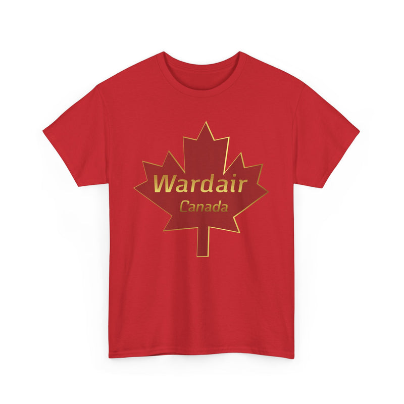 Load image into Gallery viewer, Wardair Canadian Maple Leaf Red Gold Charter Airline Vintage T-shirt