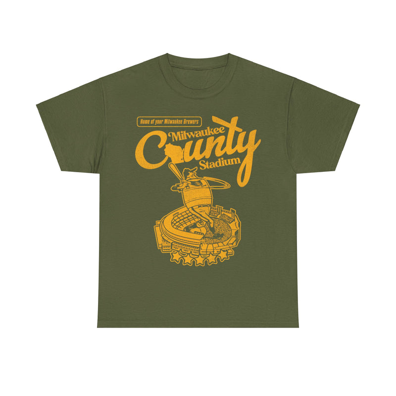 Load image into Gallery viewer, Milwaukee County Stadium Nostalgic Retro Baseball Team T-shirt