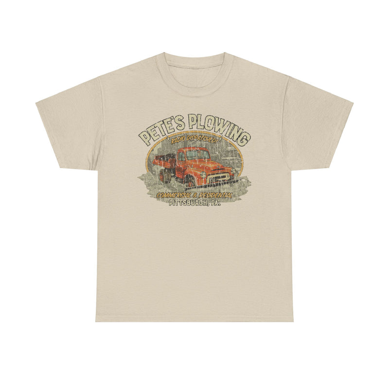 Load image into Gallery viewer, Petes Plowing Pittsburgh Pennsylvania Nostalgic T-shirt