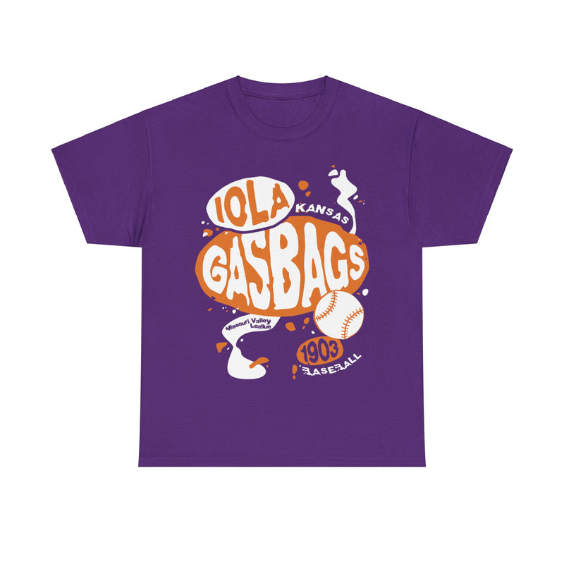 Load image into Gallery viewer, Iola Gasbags Est 1903 Kansas Baseball T-shirt