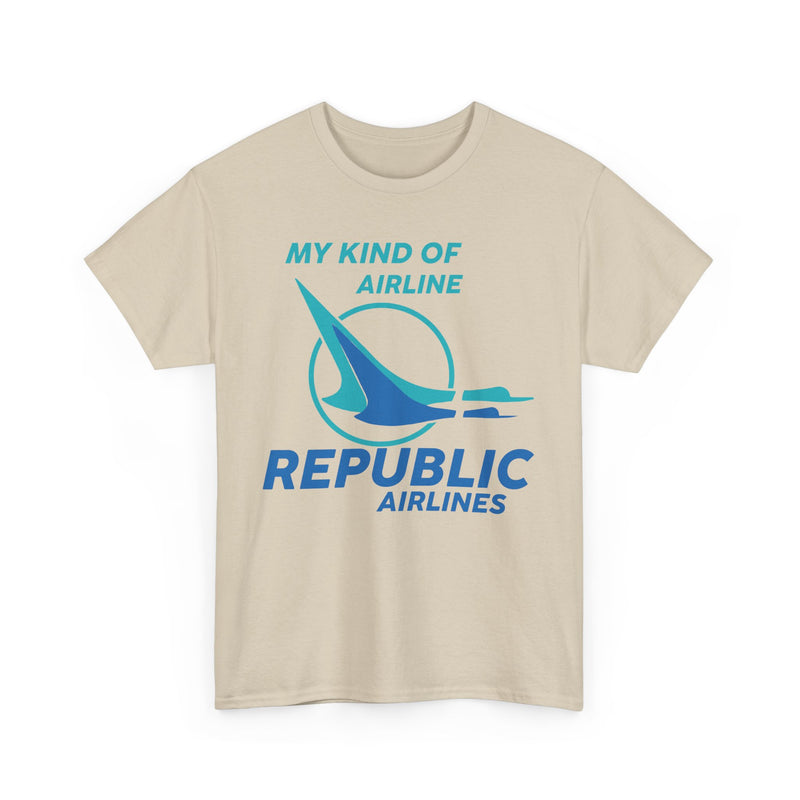 Load image into Gallery viewer, Republic Airlines Turquoise Bird My Kind of Airline Aviation T-Shirt