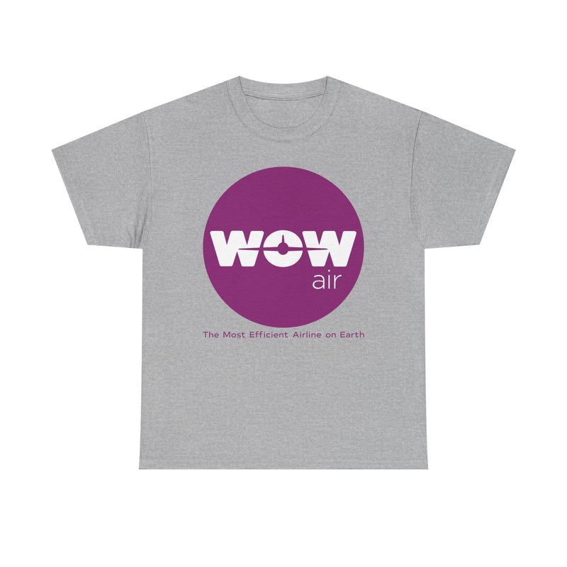 Load image into Gallery viewer, WOW Air Purple Logo Iceland Budget Airline Defunct Memorabilia T-shirt