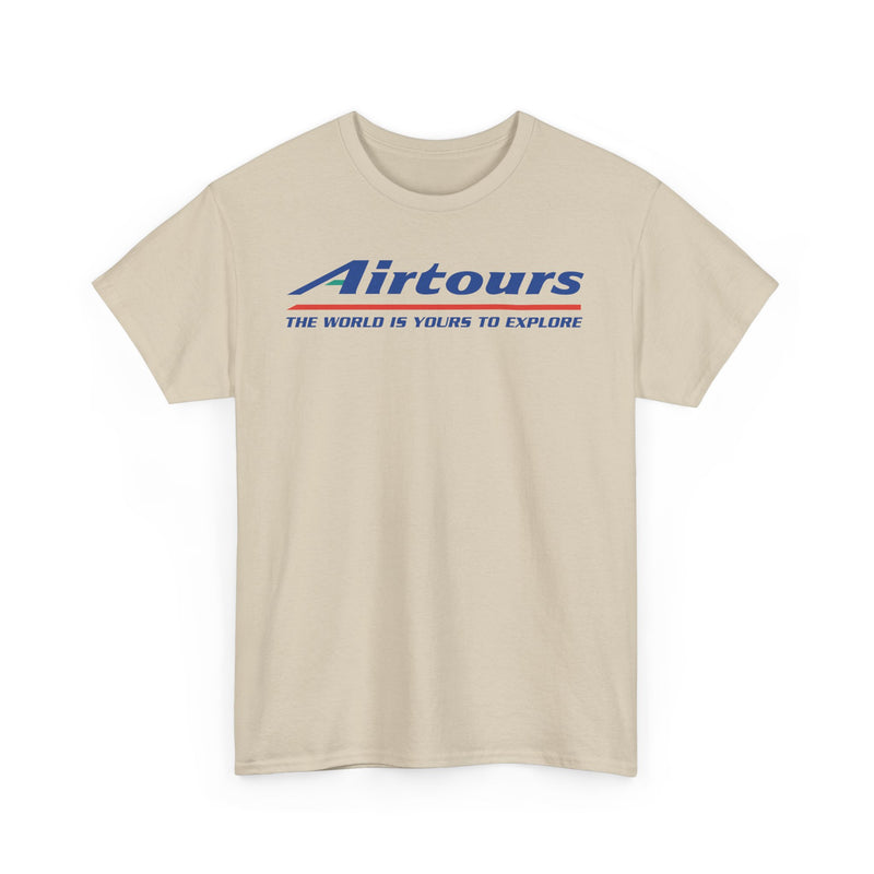 Load image into Gallery viewer, Airtours The World Is Yours To Explore Vintage Charter Airline Logo T-shirt