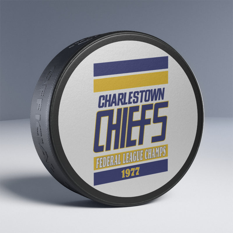 Load image into Gallery viewer, Charlestown Chiefs Slap Shot 1977 Nostalgic Hockey Puck