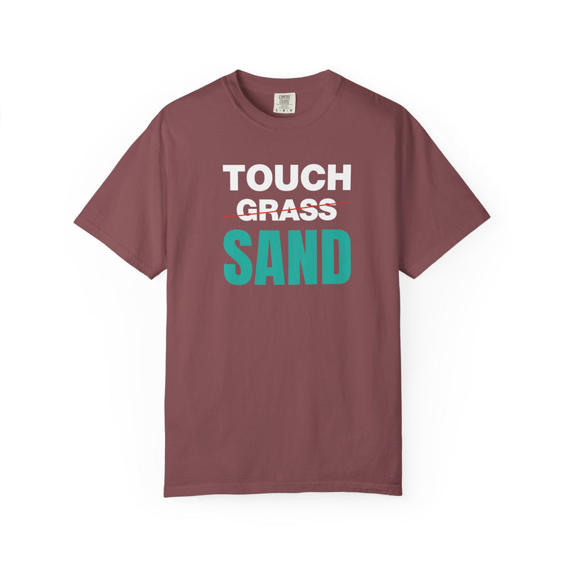 Load image into Gallery viewer, Touch Grass Sand Credit Card Points Miles Travel Teal T-shirt