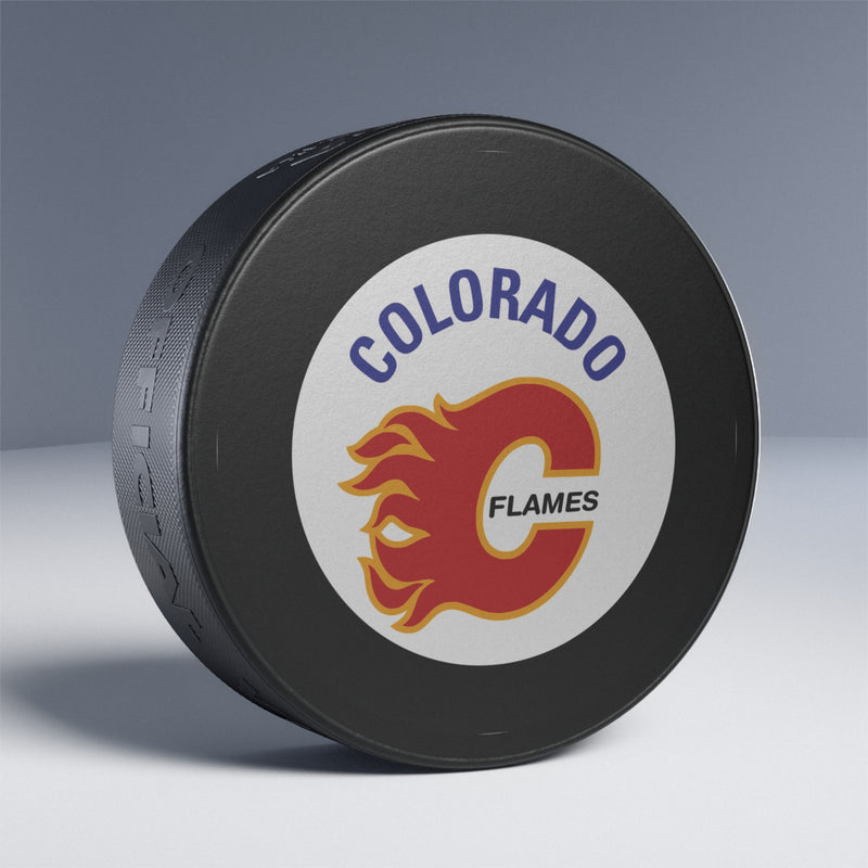 Load image into Gallery viewer, Colorado Flames Central League '82-'84 Hockey Puck