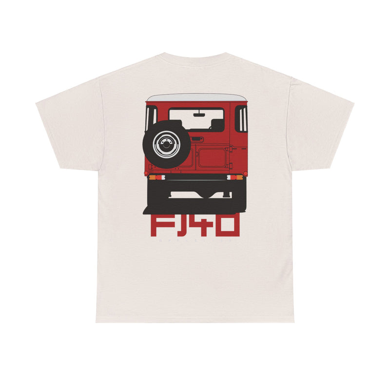 Load image into Gallery viewer, Toyota Land Cruiser FJ40 Red Car Double-sided T-shirt
