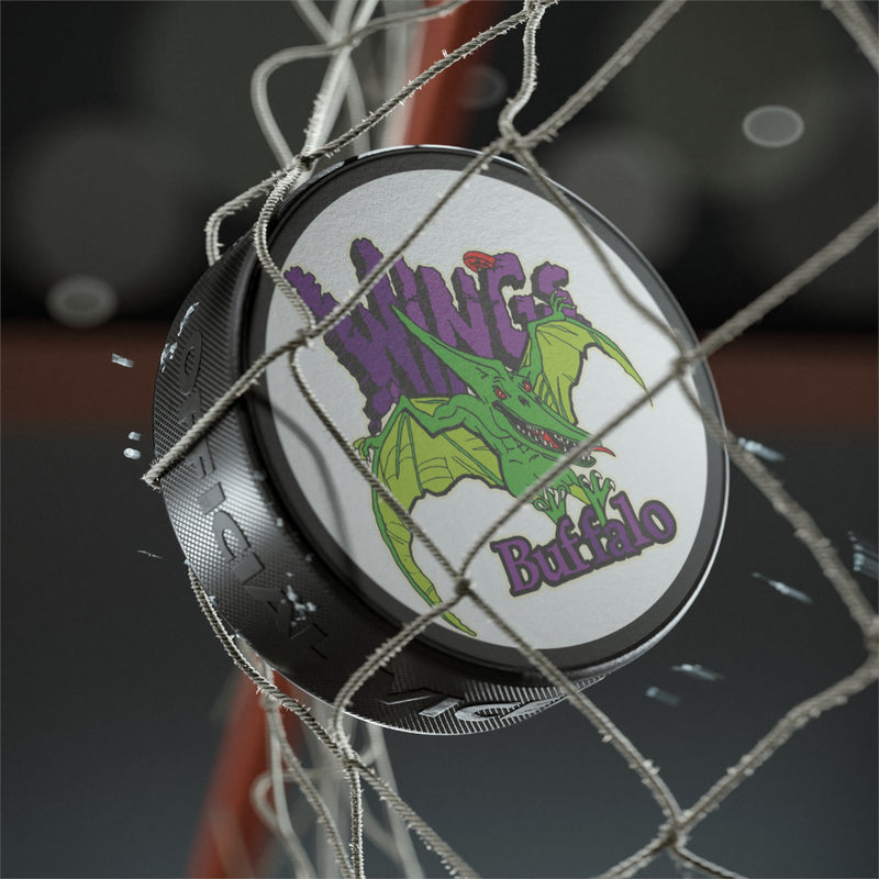 Load image into Gallery viewer, Buffalo Wings Roller Nostalgic Logo Hockey Puck