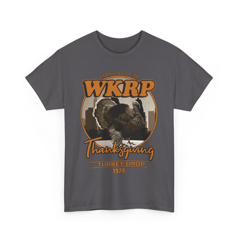 Load image into Gallery viewer, WKRP Radio Station Turkey Drop Cincinatti Ohio 1972 T-shirt