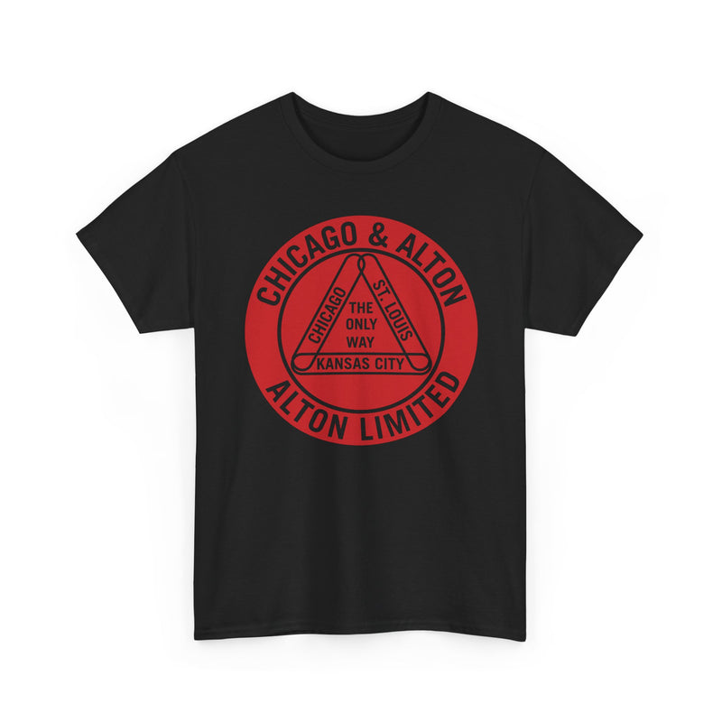 Load image into Gallery viewer, Chicago Alton Only Way Triangle Railroad Logo Vintage Train T-Shirt