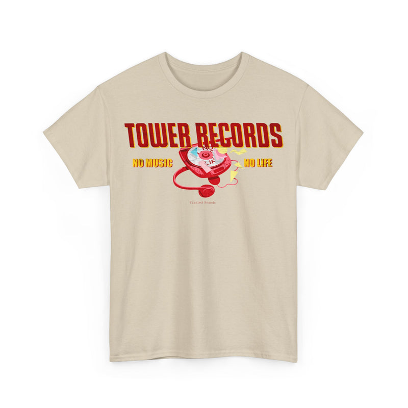 Load image into Gallery viewer, Tower Records No Music No Life Nostalgic Tribute T-Shirt