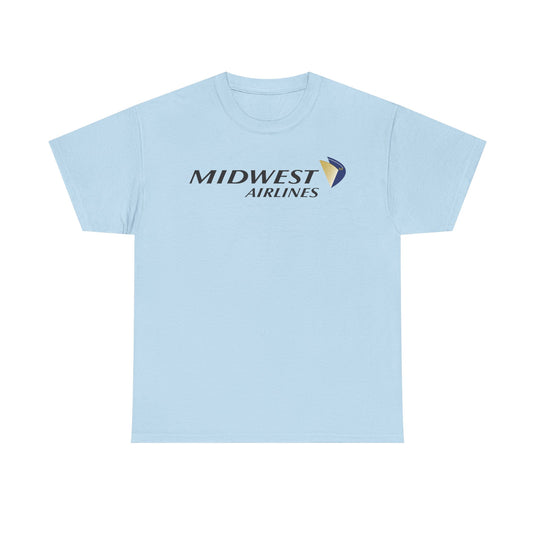 Midwest Airlines Classic Black Yellow Logo Aviation History Collectible T-shirt