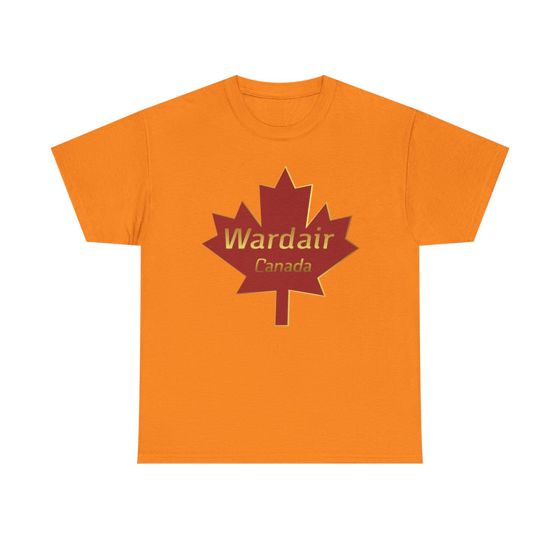 Load image into Gallery viewer, Wardair Canadian Maple Leaf Red Gold Charter Airline Vintage T-shirt