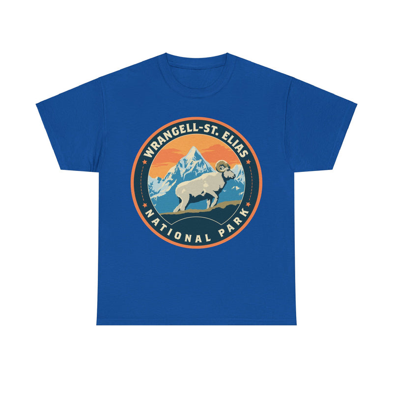 Load image into Gallery viewer, Wrangell-St Elias National Park Alaska Round Logo T-shirt