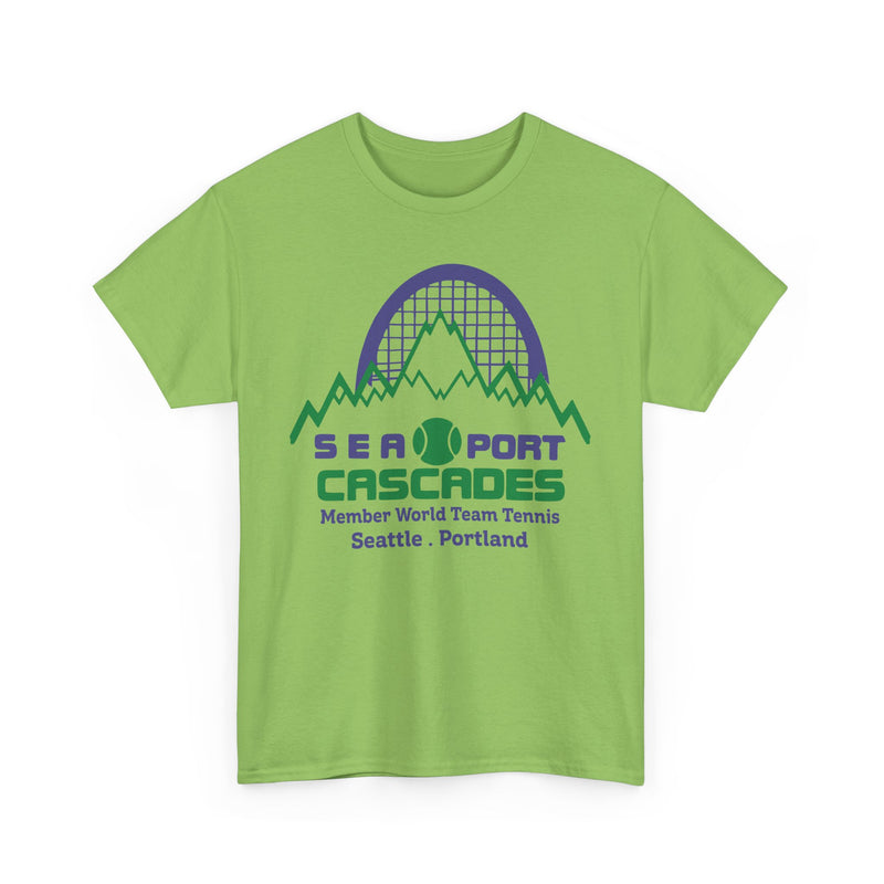 Load image into Gallery viewer, Sea-Port Cascades Washington Oregon World Team Tennis 1977 T-shirt